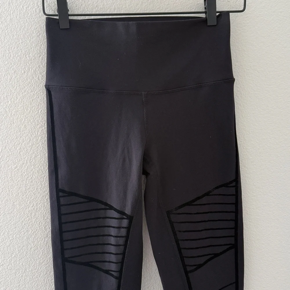 Alo Yoga Flocked High-Waist Moto Leggings Full‎ Length Size Small